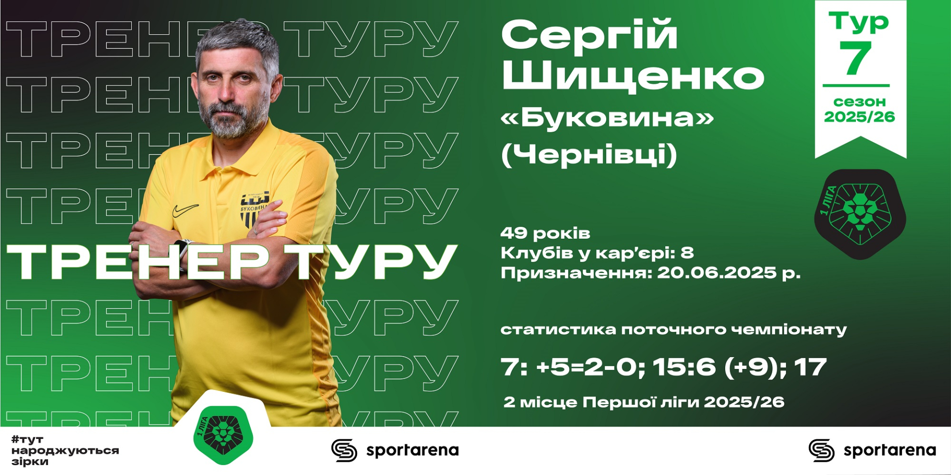 Сергій Шищенко - тренер 7 туру