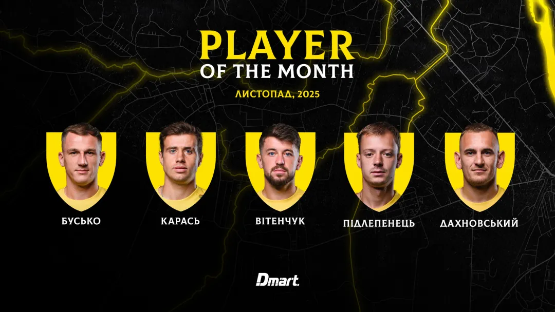 Обирай найкращого гравця «Буковини» у листопаді! 