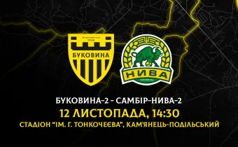 Наступний домашній поєдинок «Буковини-2» відбудеться у Кам'янці-Подільському