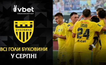 Три голи у ворота «Динамо» та феєрія в Кубку | Усі забиті м'ячі «Буковини» у серпні (ВІДЕО)