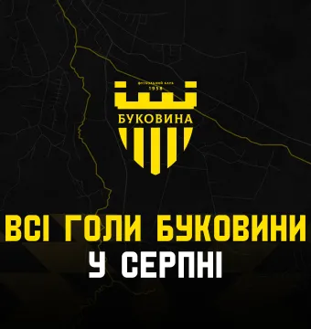 Всі голи «Буковини» у серпні 2024 (ВІДЕО)